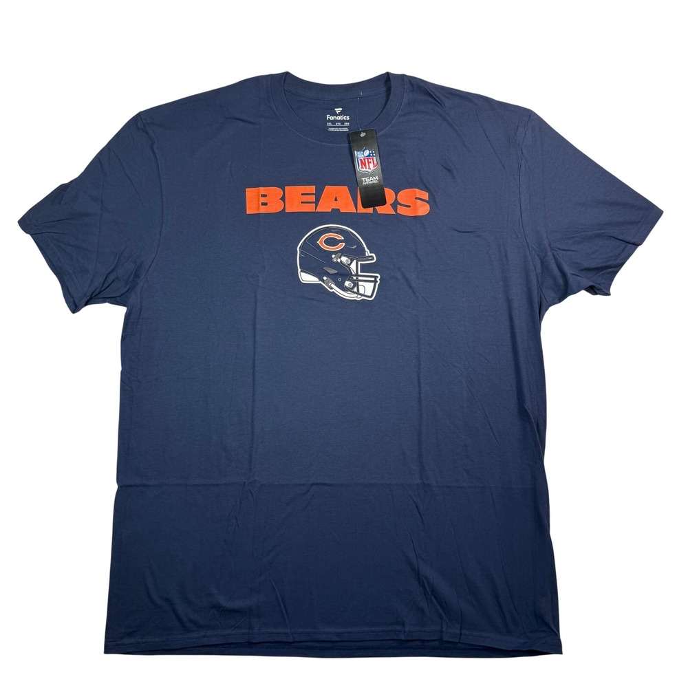 Fanatics Chicago Bears 19 Together NFL T-Shirt Navy 2XL 100% Cotton Tee NWT
